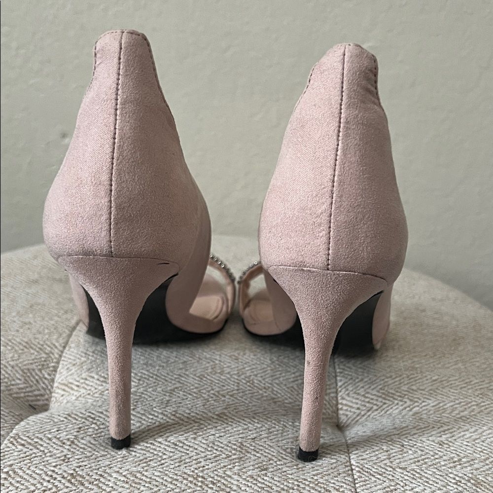 Charles & Keith Satin Crystal-embellished Stiletto-heel Sandels in Mauve in 37 - Picture 4 of 13